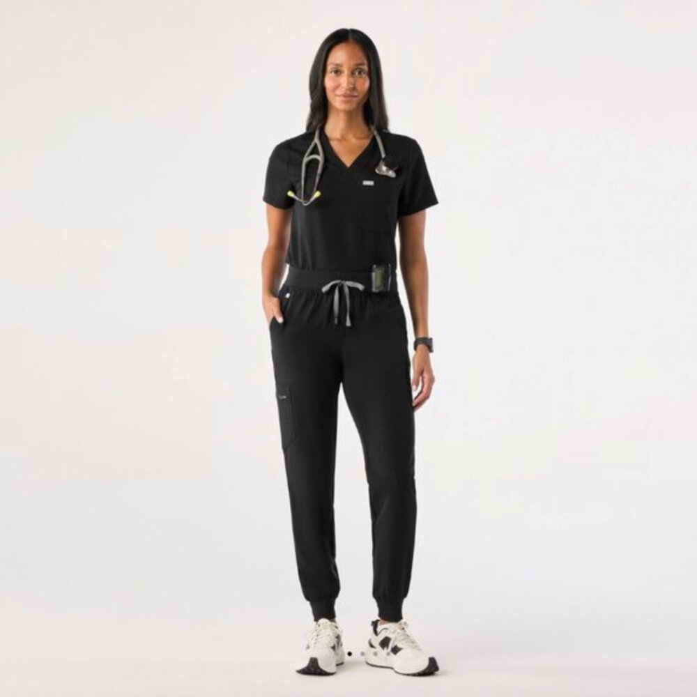 FIGS Black Zamora Jogger Scrub Pants SMALL